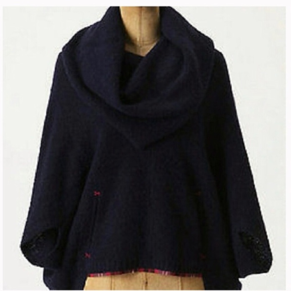 Anthropologie sparrow hallowell cowelneck poncho M
